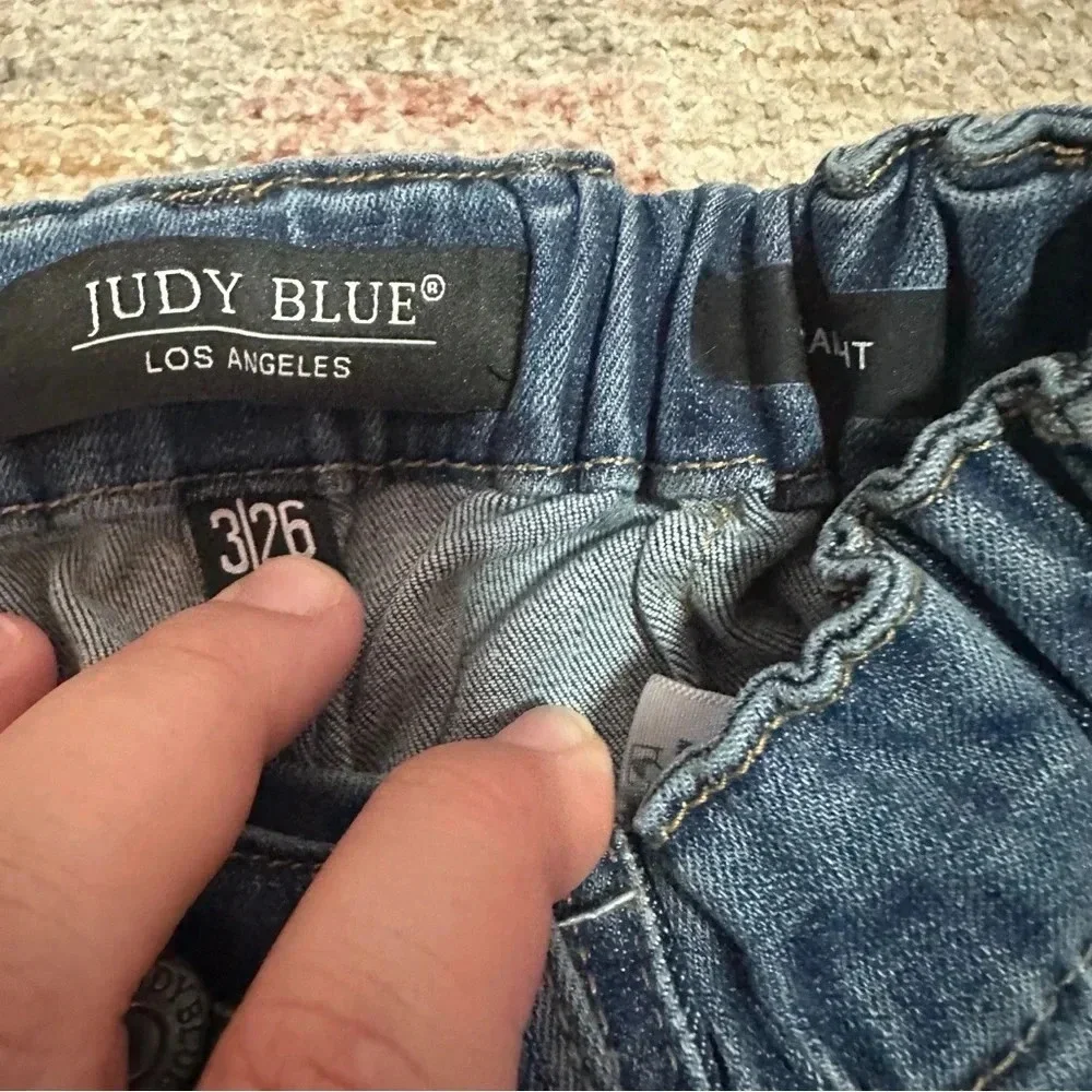 Judy Blue High Waist Vintage Elastic Waist Straight Leg Jean 3/26 - Picture 9 of 14